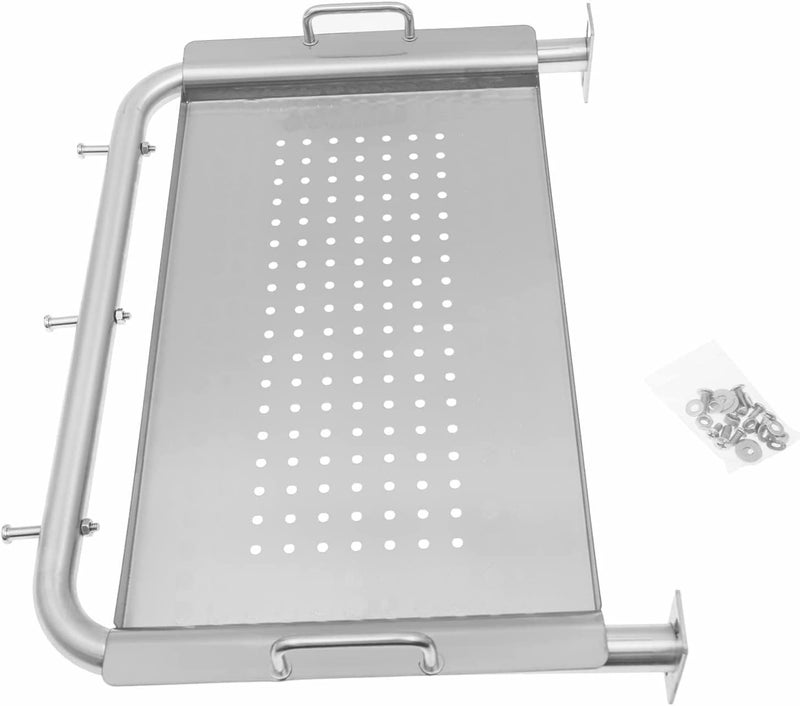 BBQ-PLUS Stainless Steel Grill Side Shelf for Pit Boss 700/820/1000 Series Pellet Grills, Grill Shelf Attachment with Serving Tray, Pellet Grill Accessories for Pit Boss - Image 5